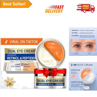 Powerful 2-in-1 Eye Cream with Retinol & Caffeine - Targets Puffiness & Wrinkles