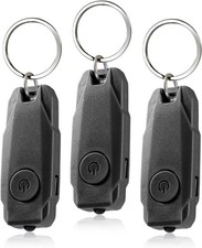 USB Rechargeable Keychain Light, 3pcs Mini LED Flashlight with Keyring, Great ED