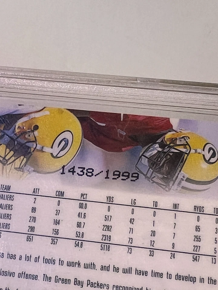 1999 UD SPx AARON BROOKS Rookie 1438/1999 RC #106 BGS 9.5 Green Bay Free Ship - Image 3 of 3