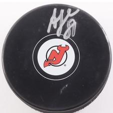 Arseni Gritsyuk Signed NJ Devils Hockey Puck JSA Auto Rookie
