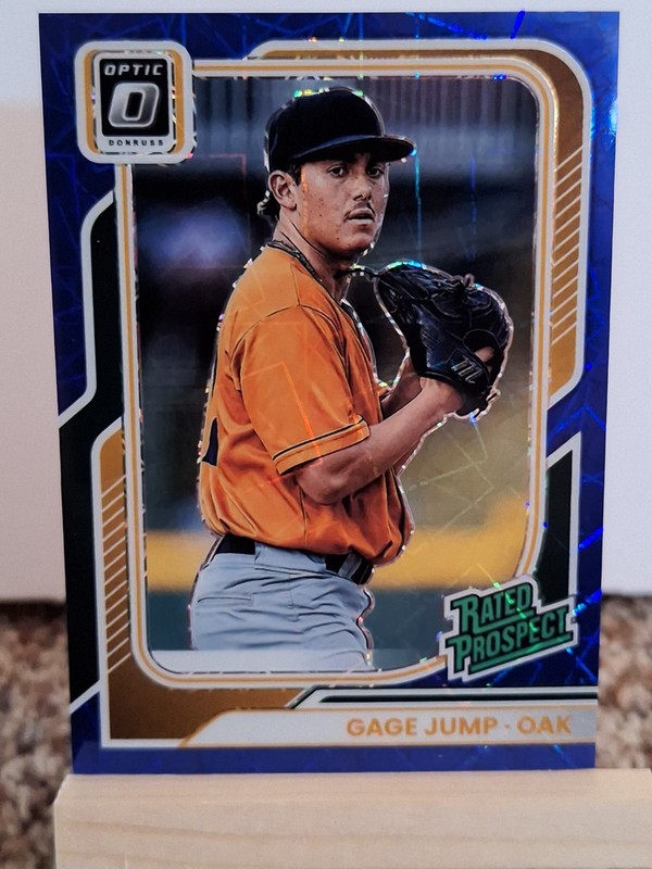 2026 Donruss Optic GAGE JUMP Rated Prospect #128 Blue Velocity Prizm Athletics