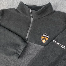 Princeton Tigers Sweater Mens XXL Black Gray Fleece Quarter Zip Columbia NCAA