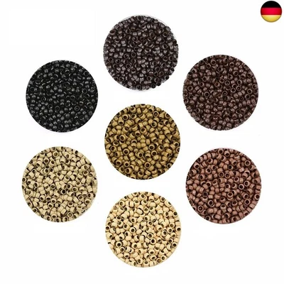 YANTAISIYU 200 Stück Nanoringe 2,5 mm Haarverlängerung Ring Microring für Extensions (D