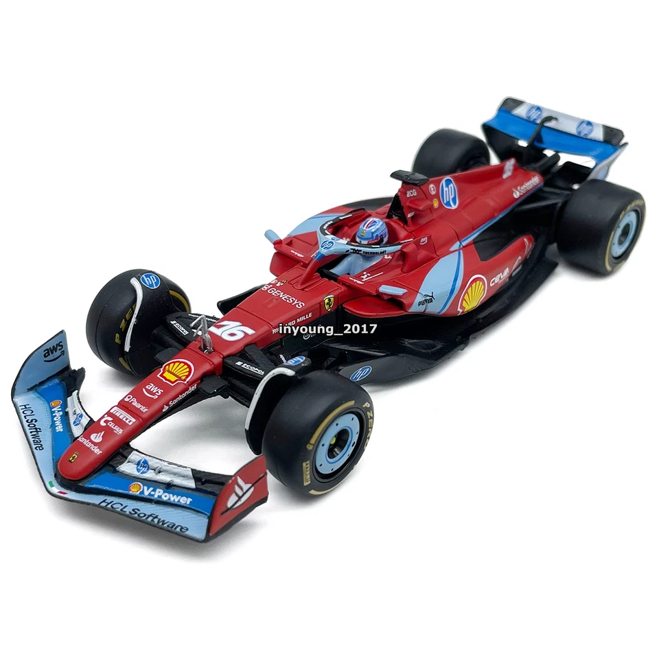 1/43 2024 Ferrari SF-24 Model Car Formula 1 Miami Grand Prix Charles Leclerc 16 - Image 4 of 4