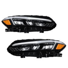 Pair LED Headlights Headlamps LH RH For 2022 2023 Honda Civic Sport Touring