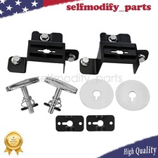 Chrome Hood Pin Lock With Retaining Bracket For 1969-1972 Oldsmobile Cutlass 442 Chrome Hood Pin Lock With Retaining Bracket For 1969-1972 Oldsmobile Cutlass 442