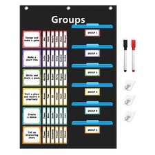 Small Group Management Pocket Chart with 96 Cards Classroom Jobs Chart Small ...