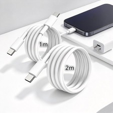 Type-C to C PD 100W Long Charging Cable 2 Pack USB Data Sync Charger Lead