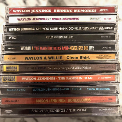 WAYLON JENNINGS - Live + Shooter + Hank  & Willie Nelson - Rare Huge 13 CD LOT