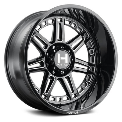 Hostile H124 LUNATIC Wheels 20x10 (-19, 6x135, 87) Black Rims Set of 4