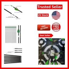Lightweight 29 Inch Carbon Hunting Arrows - Adjustable Tips & TPU Vanes, 12 Pcs
