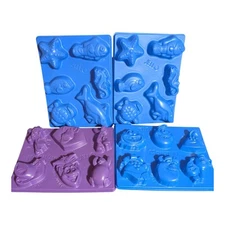 Jello Jiggler Molds X4 Under The Sea, Monsters & Madagascar. Fun 4 All Ages