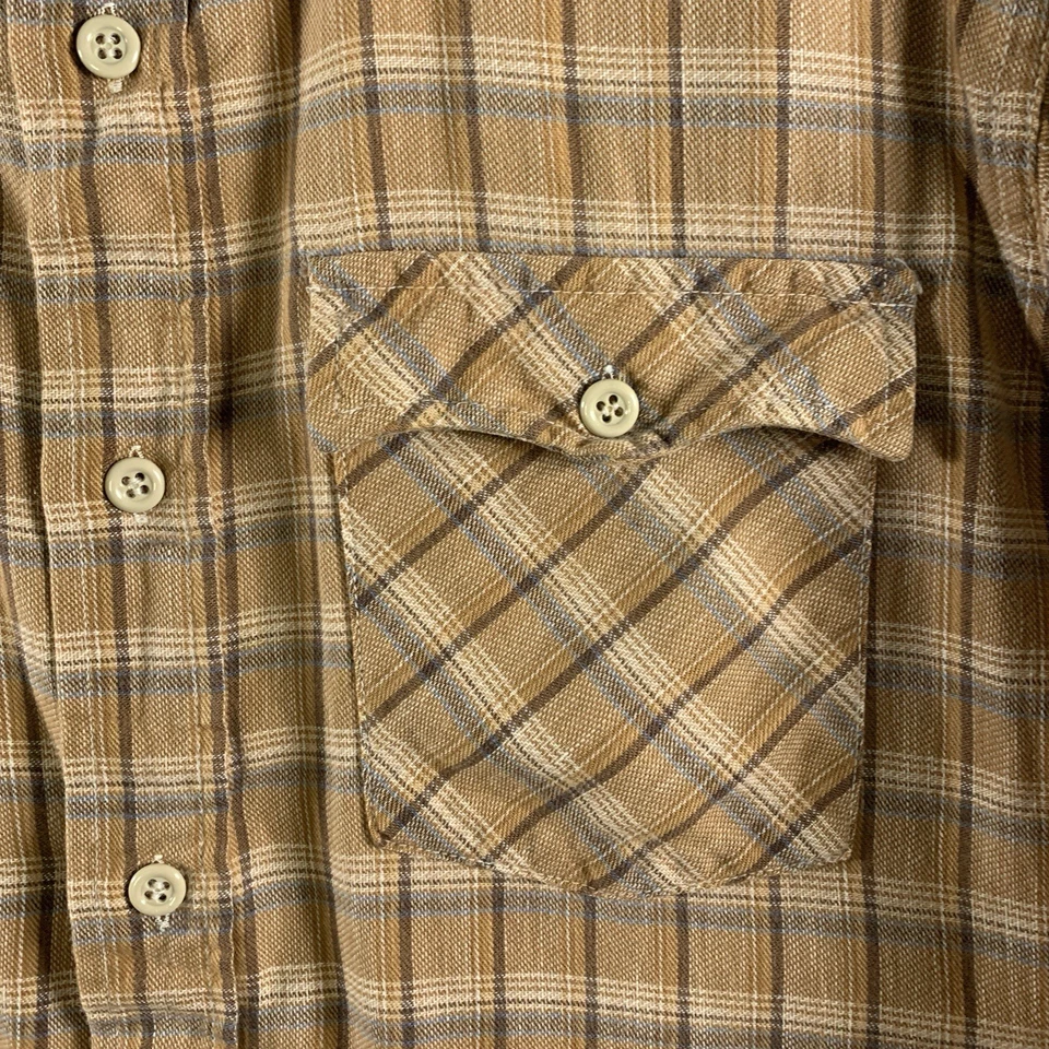 Vintage JC Penney Mens Button Flannel Shirt Sz L Plaid Rockabilly Western Grunge - Image 3 of 4