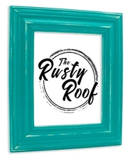 Distressed Walden - Wide Distressed Teal Picture Frame - Solid Wood