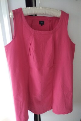 Zizzi Summer Ladies Pink Sleeveless Dress 100% Cotton, size 24 