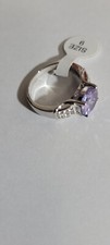 Sterling Silver Amethyst and White Topaz Roun...