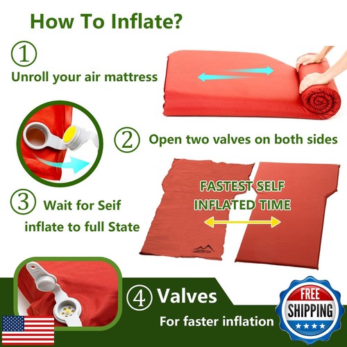 M KARMATER Self Inflating Car Sleeping Pad for Camping, Thick Memory Foam Car - Picture 4 of 5