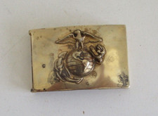 Vintage Marine Corps Brass Dress Belt Buckle