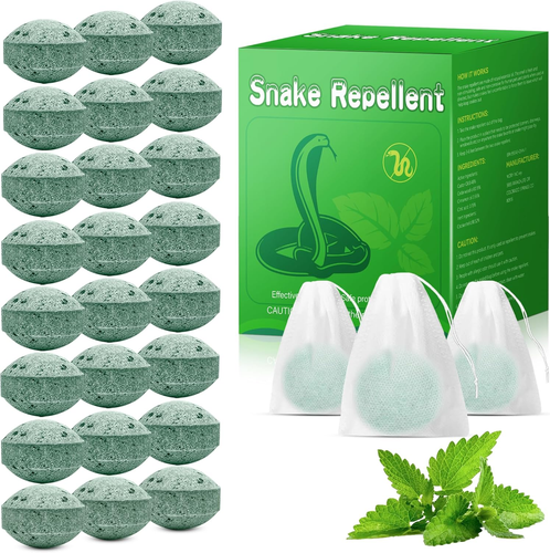 24 Pack Snake Repellent for Yard Pet Safe, Powerful Lizard Repellent for Outdoor