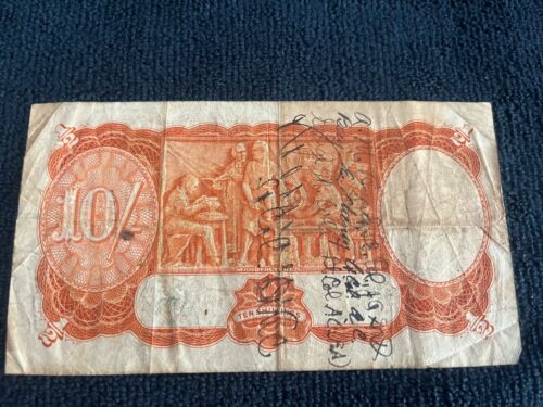 1939 Australia 10 Shillings P25a Sheehan McFarlane Short Snorter WWII