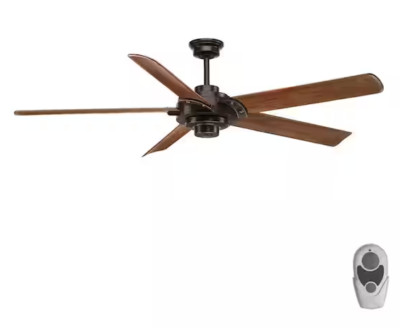 Progress Lighting Ellwood Collection 68 in Antique Bronze Industrial Ceiling Fan