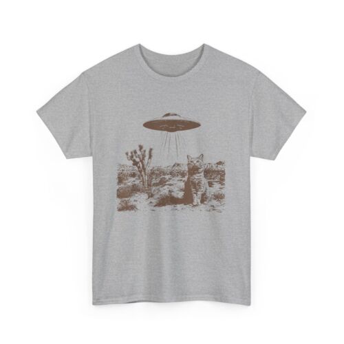 Retro 90s Western Vintage Ufo Cowboy Cat Wild West Kitten T-Shirt - Picture 6 of 7