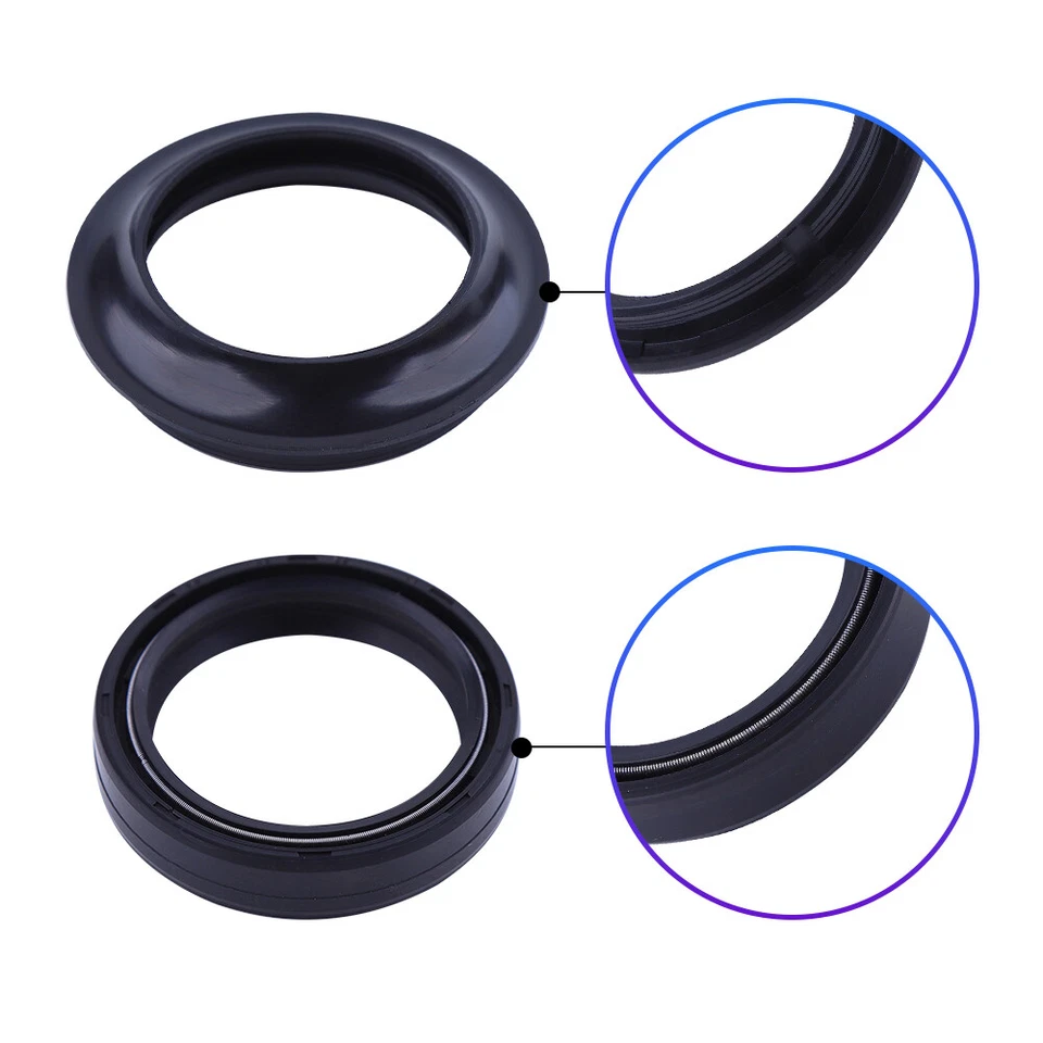 Front Fork Damper Shock Absorber Fork Dust Oil Seal Kit For Motorcycle 43x55x11 - Imagem 3 de 4