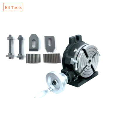 Precision HV6 -3 Slot Rotary Table 150 mm 6'' with M8 Clamp Kit Milling Machine