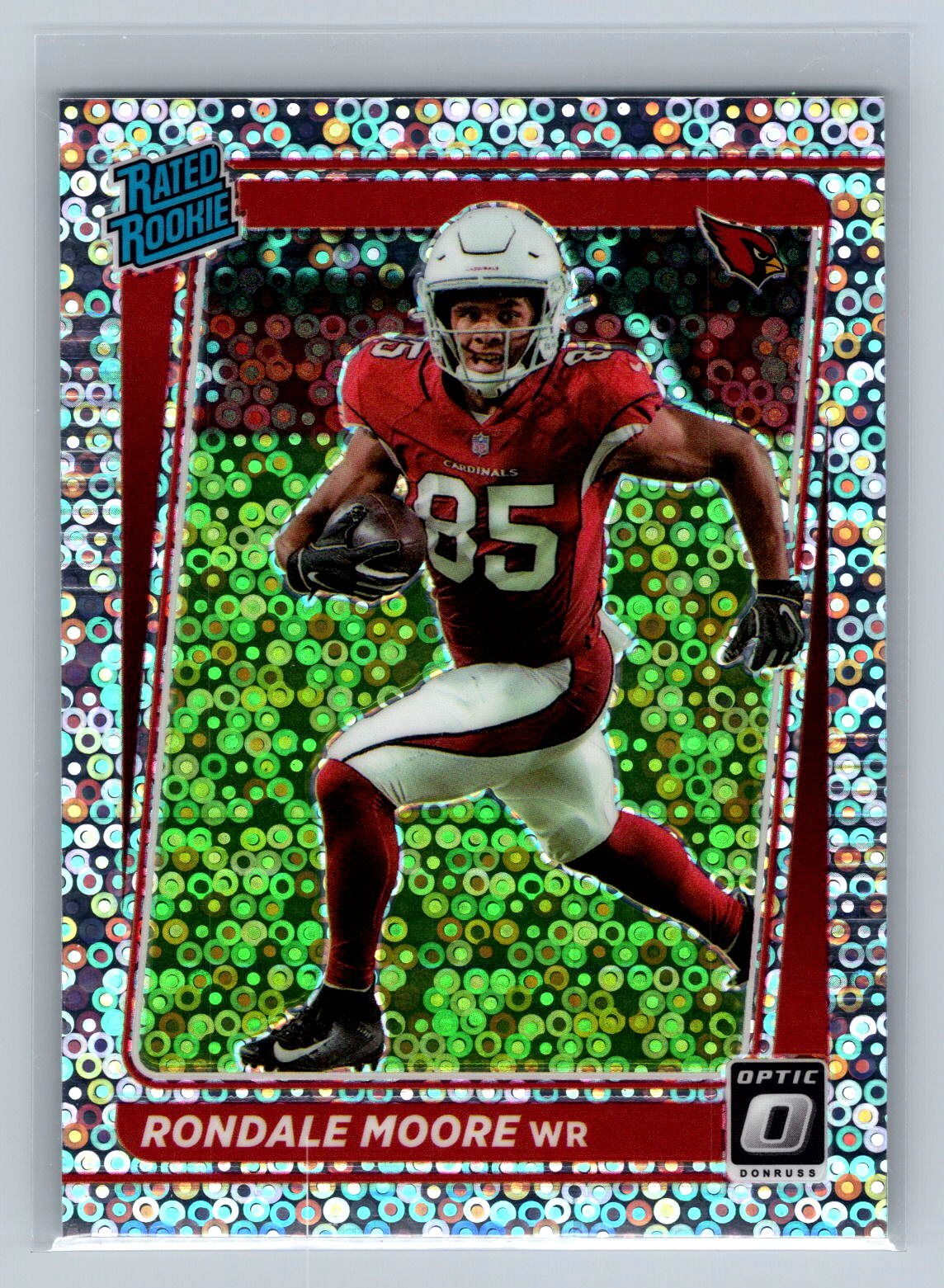 2021 Donruss Optic Rondale Moore Silver Circles #217 #/125 Arizona Cardinals