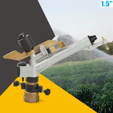 1.5" 360° Rain Spray Gun Adjustable Impact Sprinkler Large Area Water Irrigation