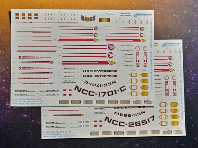 Wasserrutsch-Aufkleber für Maßstab 1:1400 AMBASSADOR CLASS USA ENTERPRISE-C
