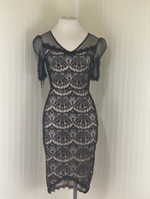 Fire Los Angeles Lace Dress With Nude Lining Size S