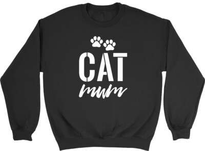 Cat Mum Damen Frauen Sweatshirt Pullover