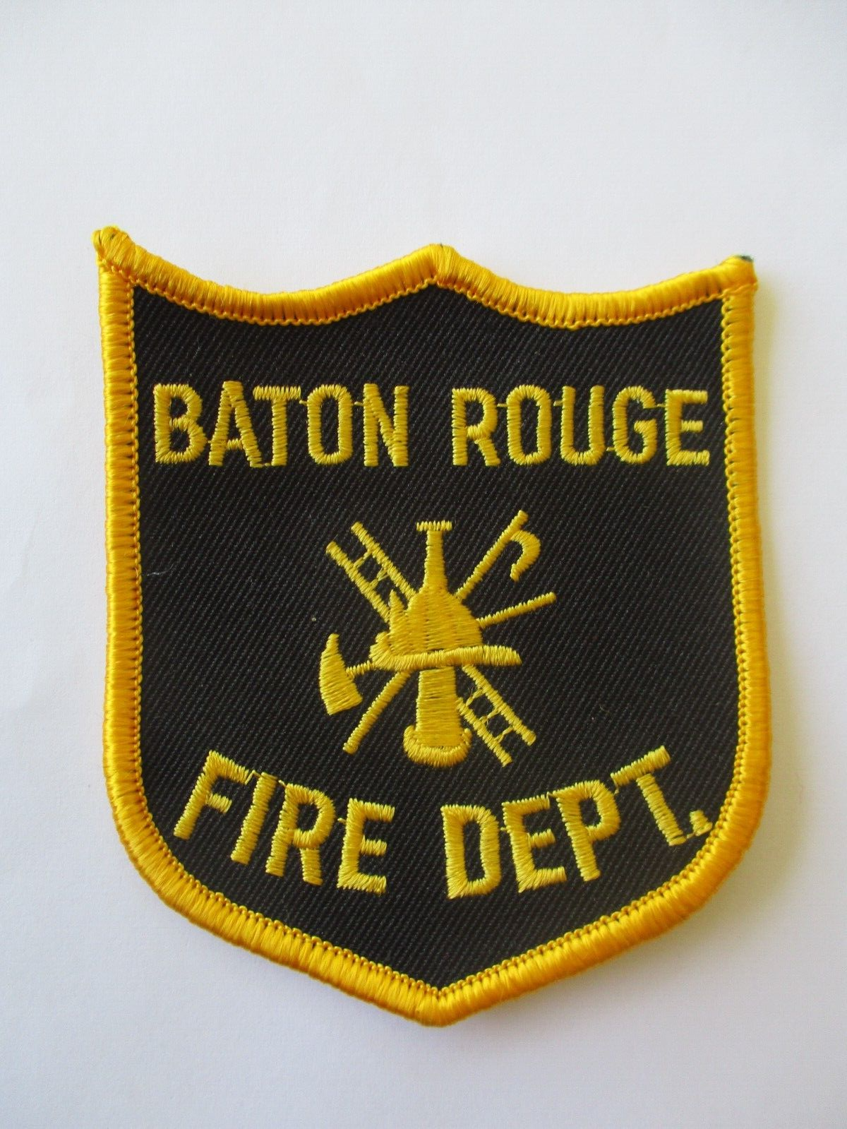 FIRE DEPARTMENT PATCH CITY OF BATON ROUGE LOUISIANA LA BLACK YELLOW ...