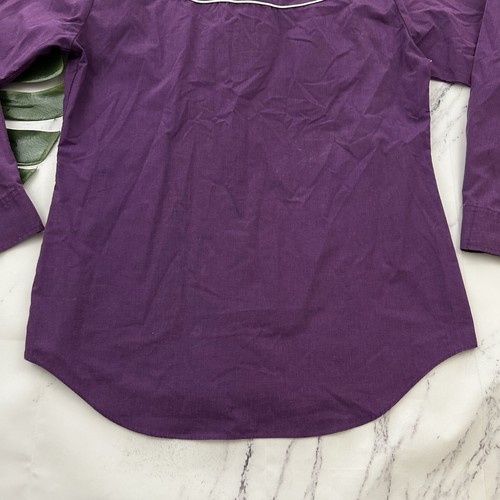 Ely Country Charmers Womens Vintage Western Shirt Size L Purple White Floral - Picture 11 of 11