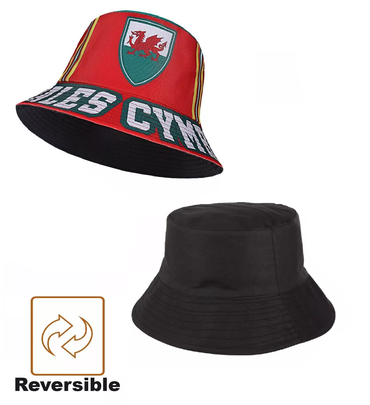 Welsh Bucket Hat Wales Football Yma O Hyd World Cup Adult 100 Cotton