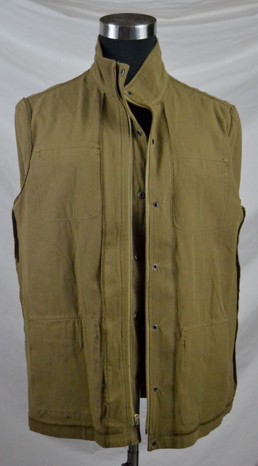 Unique Solid Tan/Olive Drab Unlined  Military Sty… - image 9