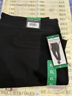 New Hilary Radley Womens PullOn Ankle Built-in Tummy Control Pant, Black, XL