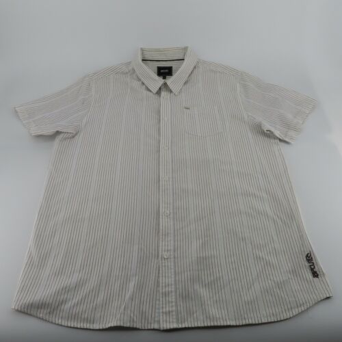 Rip Curl Shirt Mens Adult Size XXL 2XL White Blue Brown Short Sleeve Casual - Picture 1 of 12
