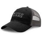 Richardson Trucker Hat Saved by Grace Jesus Christian Snapback Baseball Cap