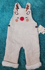 Rudolph The Red Nosed Reindeer Cute Christmas Outfit Overalls 6/9M
