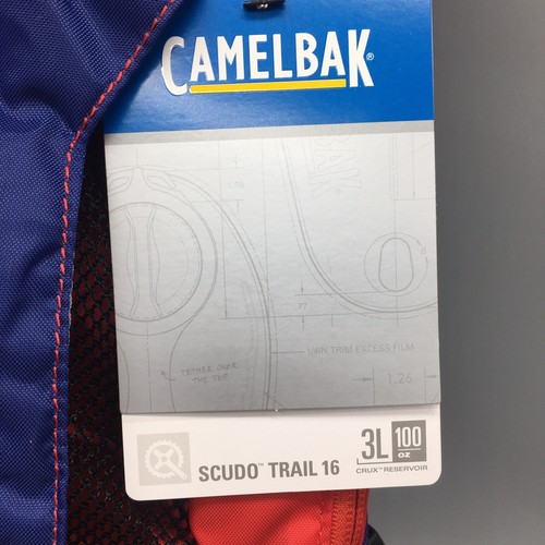 Camelbak Scudo Trail 16 Hydration Pack Bag 3L 100oz Reservoir Red Hiking Bike - Picture 5 of 12