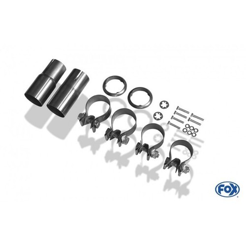 FOX Duplex Edelstahl Sportauspuff je 2x80mm Absorber für Seat Leon 1P ab Bj.05 - Bild 2 von 6