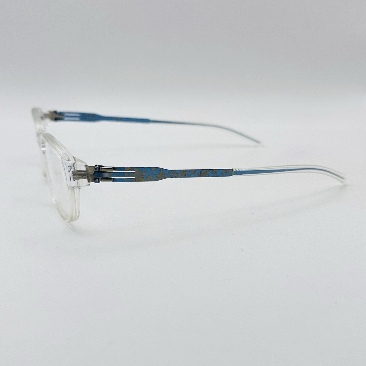 メガネ・老眼鏡 ic! berlin model u55 hauptbahnhof Ic berlin eyeglasses Men Ladies Oval Transparent Blue Mod