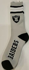 NFL Las Vegas Raiders Men's Socks, New (DUECE BLACK)