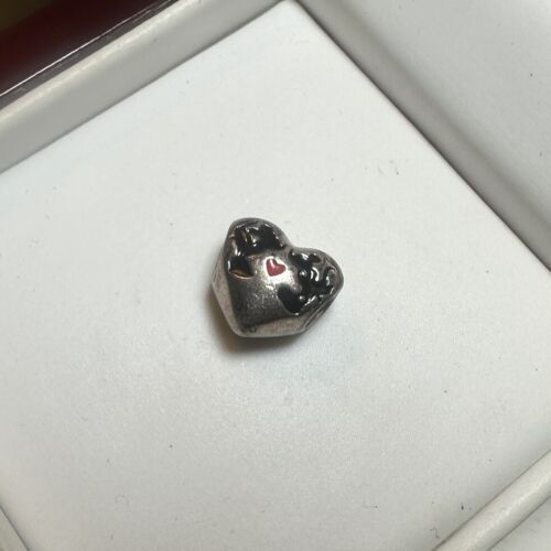 Authentic PANDORA Disney Minnie & Mickey Mouse Kissing Charm Love Heart Limited - Picture 2 of 4