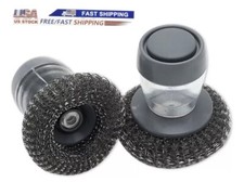 Kitchen Cleaning Brush Soap Dispensing Palm Tools Dishwashing Pot Pan Scrubber