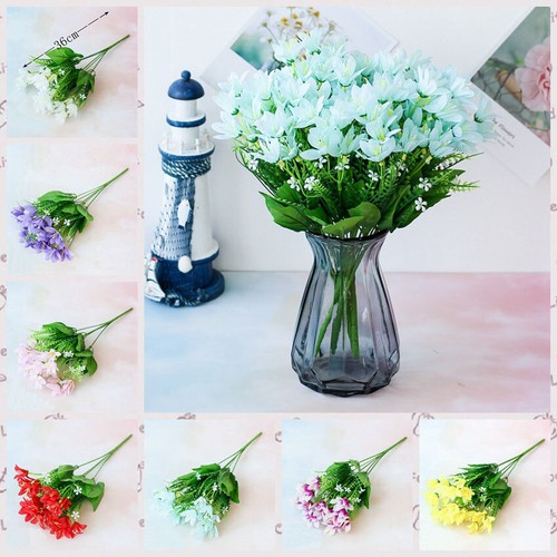 US 4pcs 20 Heads Artificial Garden Orchid Floral Wedding Home Party Decorate - Picture 21 of 21