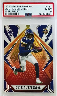 2020 Panini Phoenix Justin Jefferson RC Fire Burst #111 Rookie