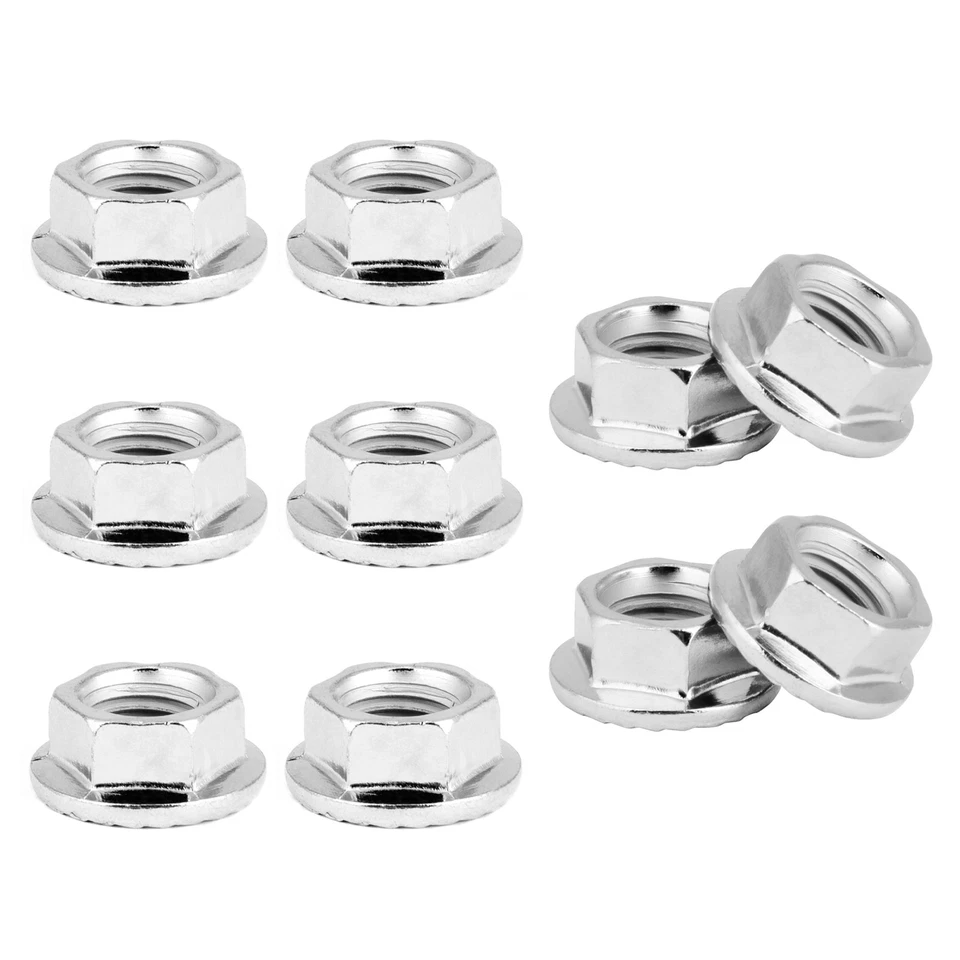 10 Stk. Flanschmuttern Sperrzahnmutter Bundmutter M10x1.25 Sechskantmuttern Set - Bild 3 von 4